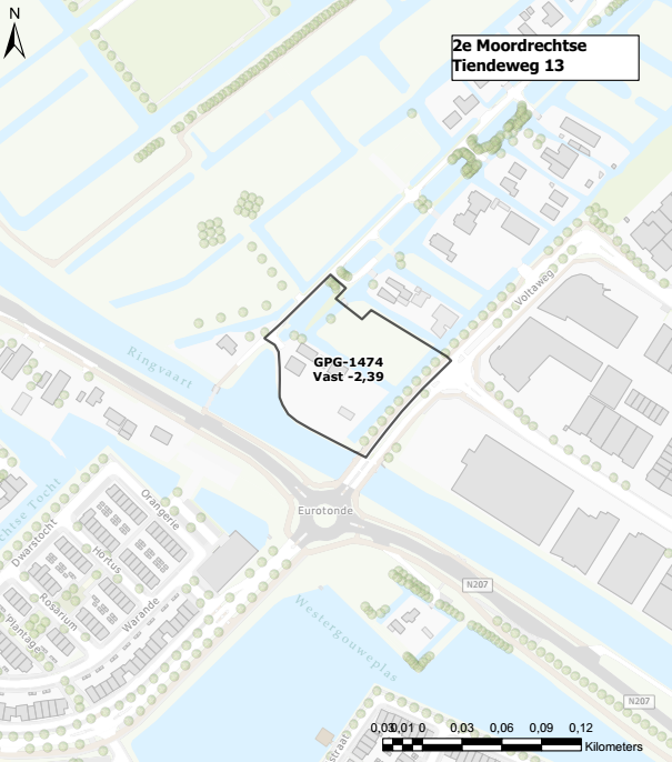 Figuur 10 Peilgebied 2e Moordrechtse Tiendeweg 13