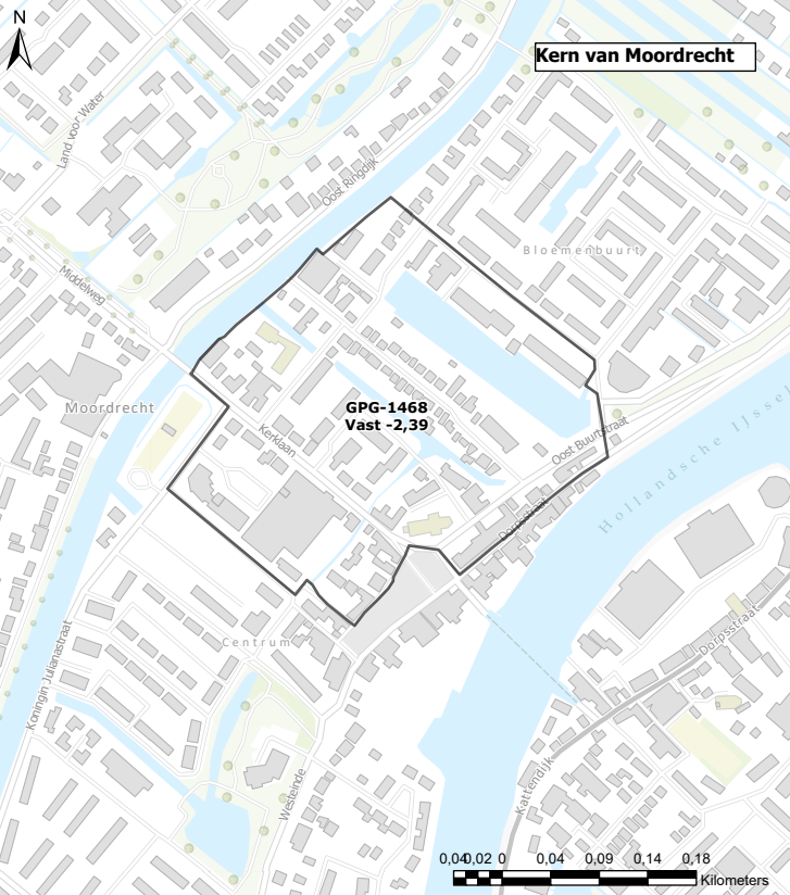 Figuur 12 Peilgebied Kern van Moordrecht