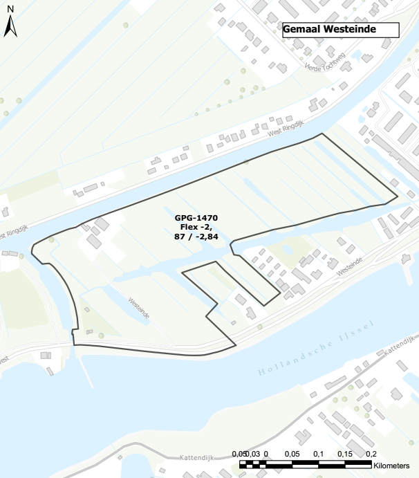 Figuur 15 Peilgebied gemaal Westeinde