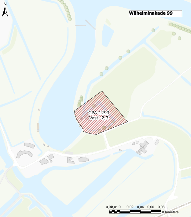 Figuur 19 Afwijkend peil Wilhelminakade 99