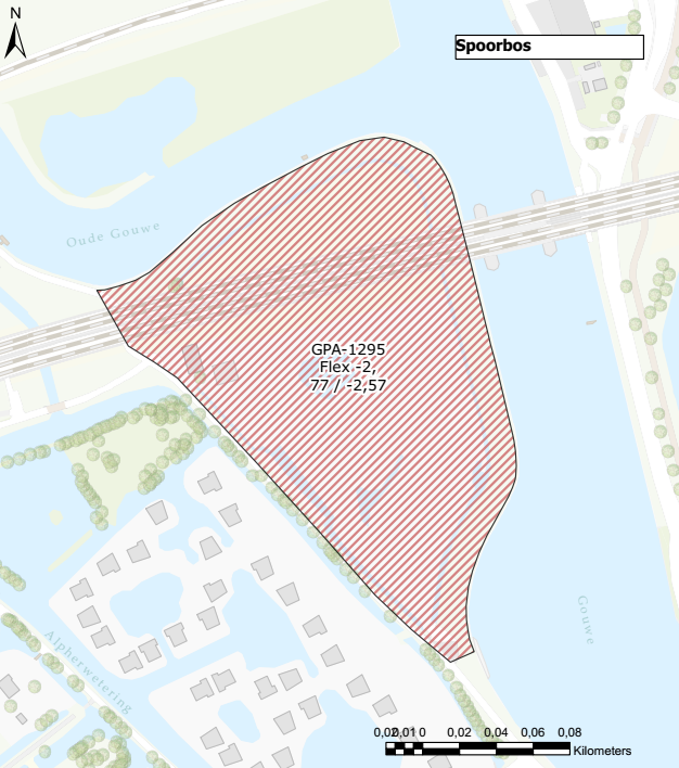 Figuur 20 Afwijkend peil spoorbos