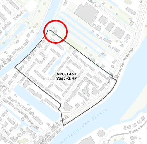 Figuur 2 Oude grens peilgebied