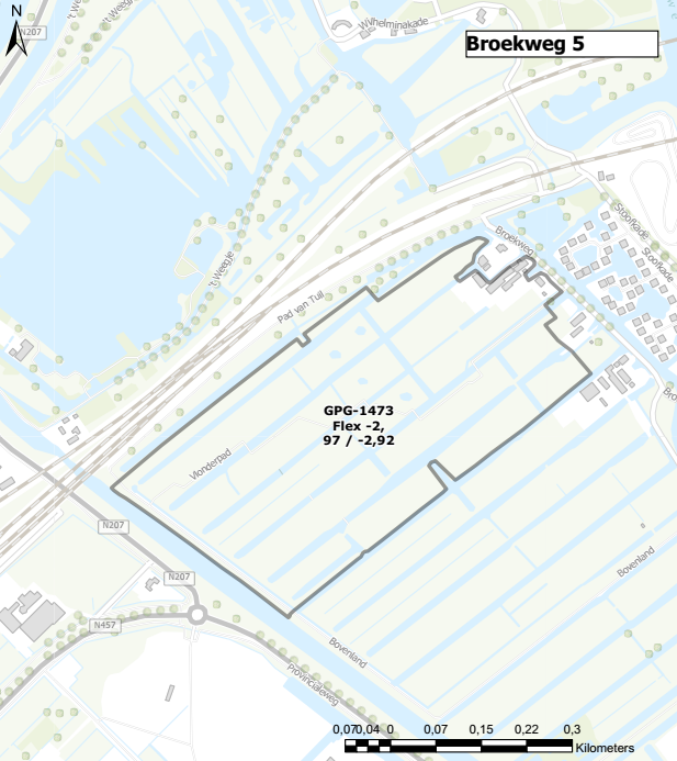 Figuur 6 Ligging peilgebied Broekweg 5