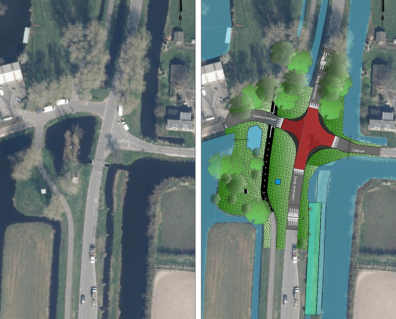 Conceptontwerp van de kruising Zuidbroekse Opweg-Zuidbroek