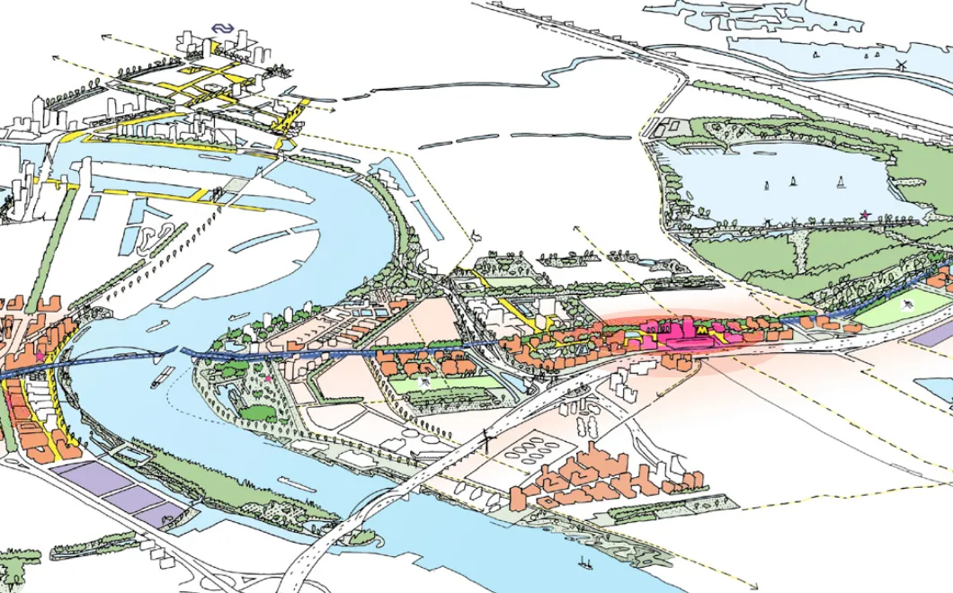 Tekening Rotterdam Oostflank