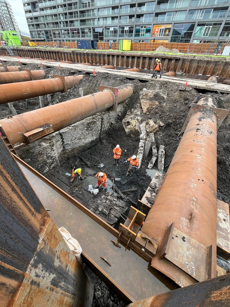 Opgraving naast Markthal Rotterdam