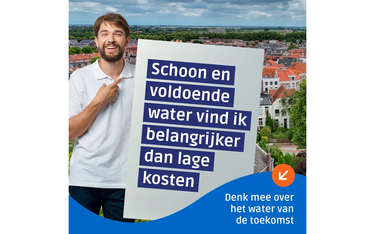 Schoon en voldoende water vind ik belangrijker dan lage kosten